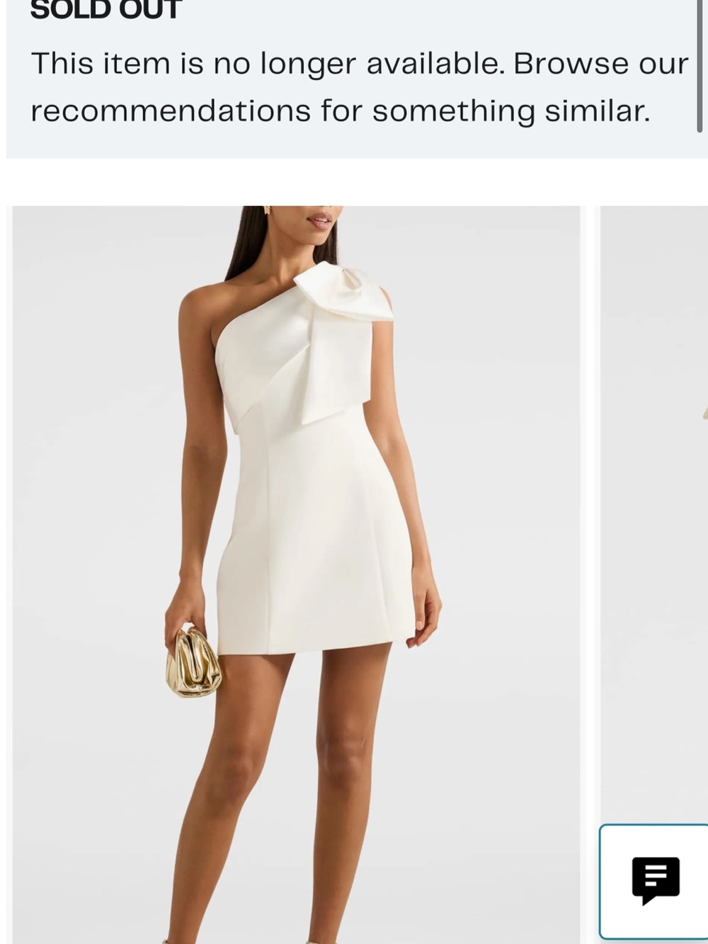 Ever New One-Shoulder Ivory Satin Dress with Draped Bow